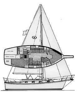 Island Packet 31 Drawing