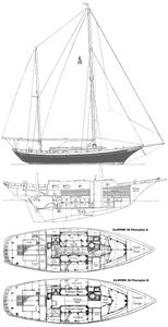 Clipper 36 (Cheoy Lee) Drawing