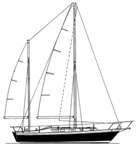 Endeavour 37 Yawl Drawing