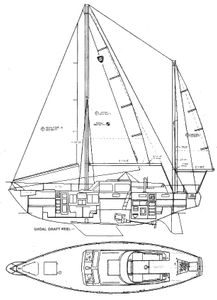 Columbia 45 Ketch Drawing
