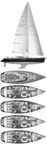 Sun Odyssey 54 DS (Jeanneau) Drawing