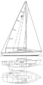 Columbia 24 Contender Drawing