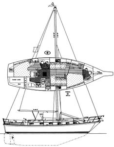 Island Packet 40 Drawing