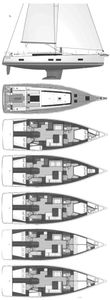 Oceanis 55 (Beneteau) Drawing