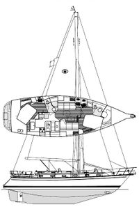 Island Packet 440 Drawing