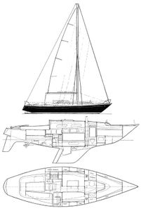 Mistress 32 (Hallberg-Rassy) Drawing