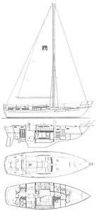 Gulfstar 40 (CC) Drawing