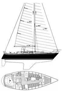 Sabre 34-2 (Aft-Cabin) Drawing