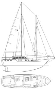 Nauticat 44 Drawing