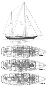 Clipper 48 Ketch (Cheoy Lee) Drawing
